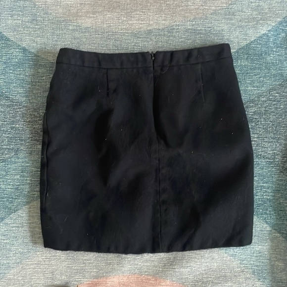 J Crew Pure Wool Black Mini Office Dress Skirt - Picture 7 of 9